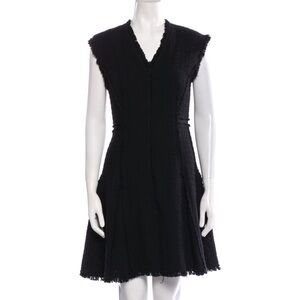 Rebecca Taylor Tweed V-Neck Dress Black Size 2